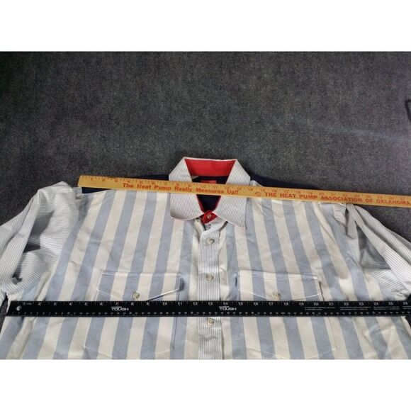 Vintage Roper Button Up Shirt Men Sz XL 17 12 - 35 Striped Western Cowboy - Picture 3 of 6